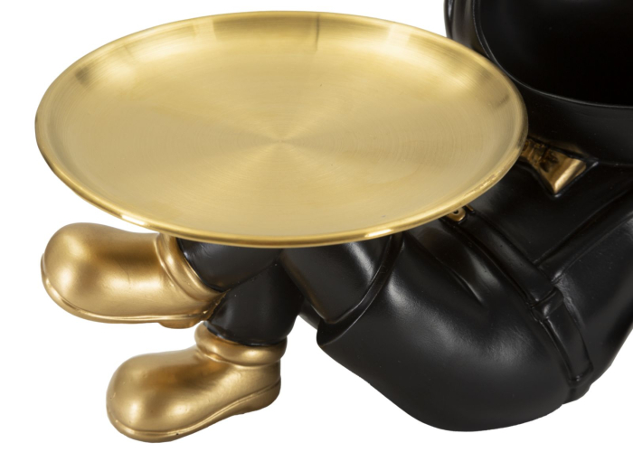 Figurina Caine cu tava, 27x17x18,5 cm (tava ø 14 cm) [4]