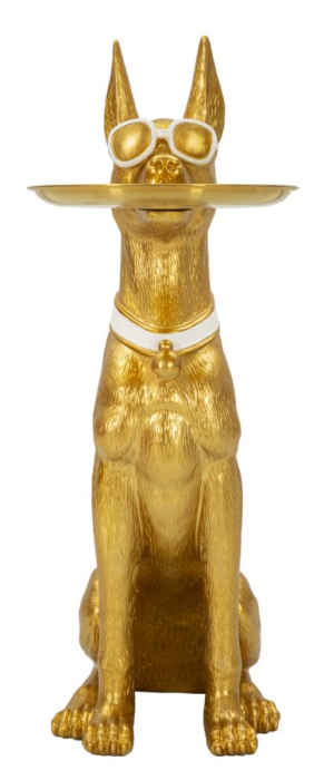 Figurina Caine cu tava, 27x51x74 cm (tava ø 30 cm) [2]