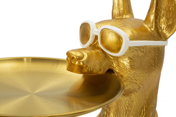 Figurina Caine cu tava, 27x51x74 cm (tava ø 30 cm) [6]