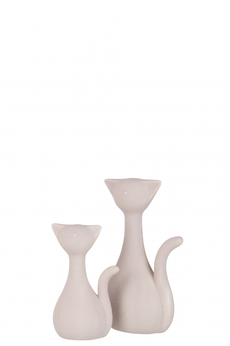 Figurina Cat Minou, Ceramica, Roz, 13.2x8.9x23.6 cm [2]