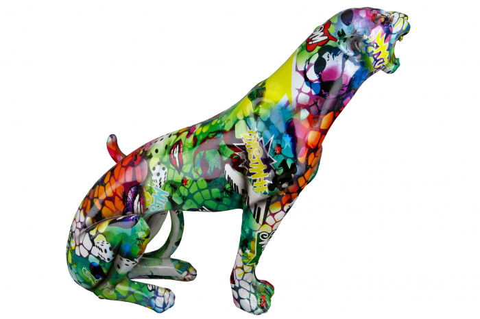 Figurina Cheetah Street Art, Rasina, Multicolor, 33x28x9 cm [3]