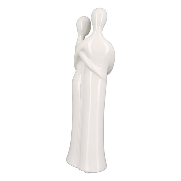 Figurina Couple, ceramica, alb/argintiu, 25 cm [4]
