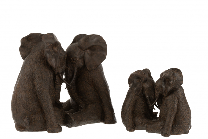 Figurina Couple Elephant, Rasina, Maro, 35.5x20.5x29 cm [2]