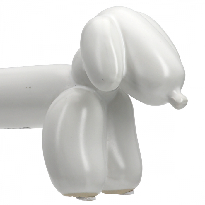Figurină, Dachshund, Dachshund balloon dog, Balon câine, Ceramica, alb, PU 2, L. 10 cm, L. 20,5 cm, H. 10 cm [2]