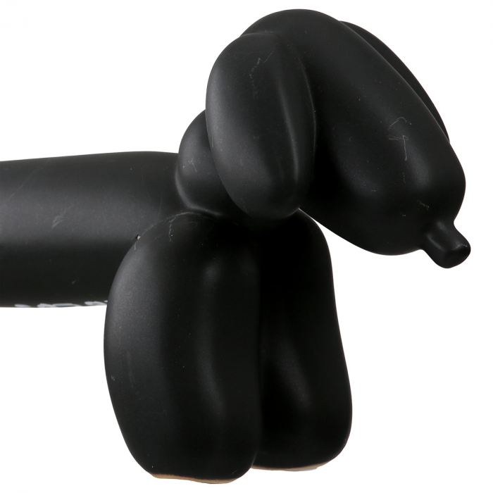 Figurină, Dachshund, Dachshund balloon dog, Balon câine, Ceramica, negru, PU 2, L. 10 cm, L. 20,5 cm, H. 10 cm [2]