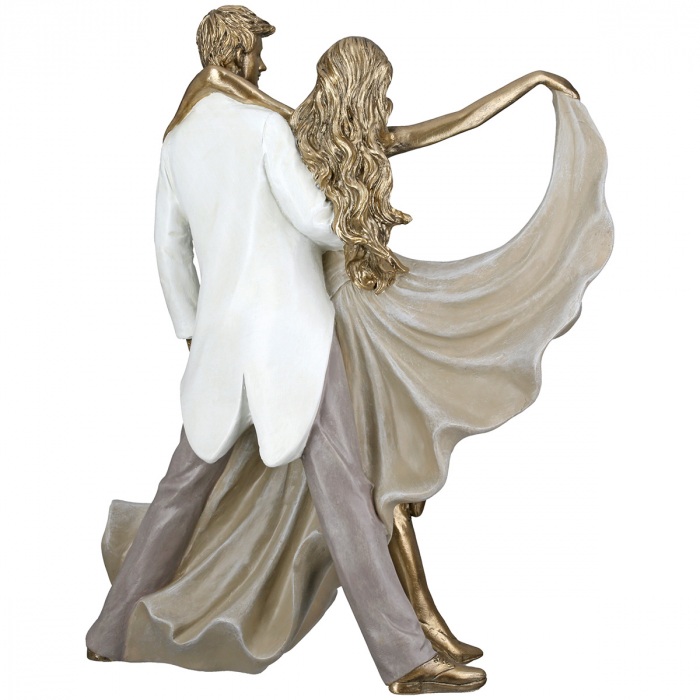 Figurină, Dansatoare, Rășină sintetică, aurie, PU 1, L. 11 cm, L. 27 cm, H 30 cm [4]