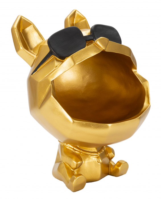 Figurina Dog, Rasina, Auriu/Negru, 23.5x17x17 cm [9]