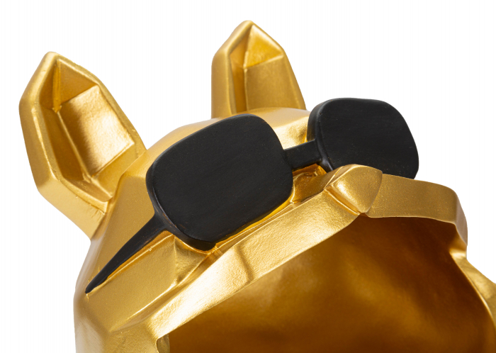 Figurina Dog, Rasina, Auriu/Negru, 23.5x17x17 cm [5]