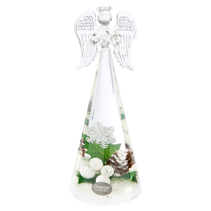 Figurina Dreamlight, inger Mediu, „Iarna”, Sticla, verde, alb, PU 4, L. 8 cm, L. 8 cm, H 20 cm [4]
