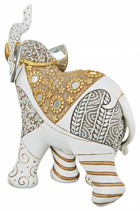 Figurina elefant Morani, Rasina, Multicolor, 24x26x10 cm [2]
