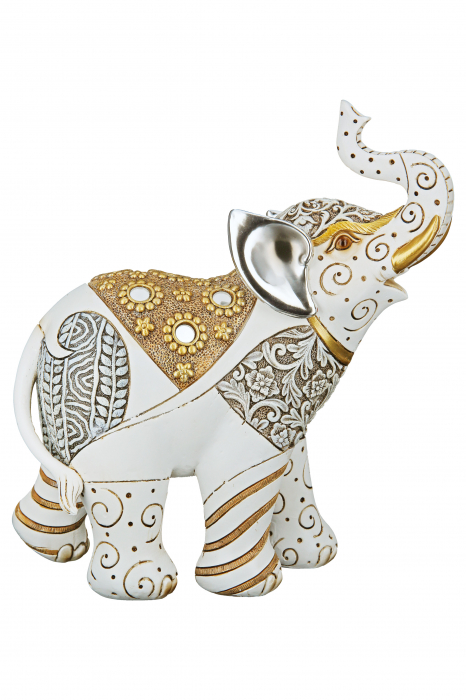 Figurina elefant Morani, Rasina, Multicolor, 24x26x10 cm [3]