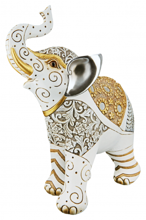 Figurina elefant Morani, Rasina, Multicolor, 24x26x10 cm [4]