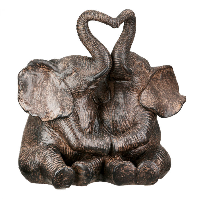 Figurină, Elefant, Tarangire, Polirășină, maro, PU 3, L. 18 cm, L. 18 cm, H. 12 cm [2]