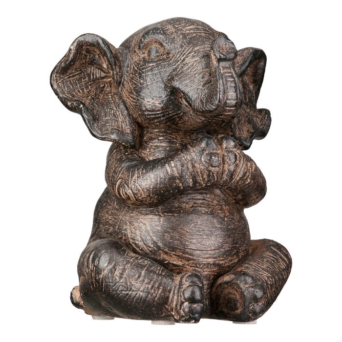 Figurină, Elefant, Tarangire, Polirășină, maro, PU 6, 3 buc. asortate, L. 15 cm, L. 10 cm, H. 15,5 cm [2]