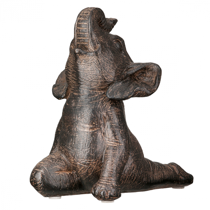 Figurină, Elefant, Tarangire, Polirășină, maro, PU 6, 3 buc. asortate, L. 15 cm, L. 10 cm, H. 15,5 cm [3]