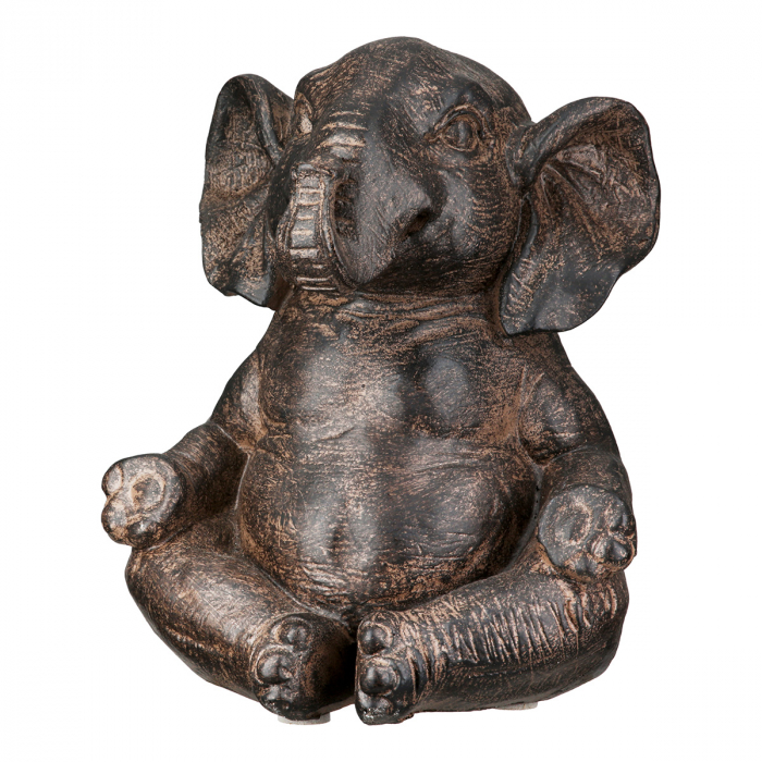 Figurină, Elefant, Tarangire, Polirășină, maro, PU 6, 3 buc. asortate, L. 15 cm, L. 10 cm, H. 15,5 cm [4]