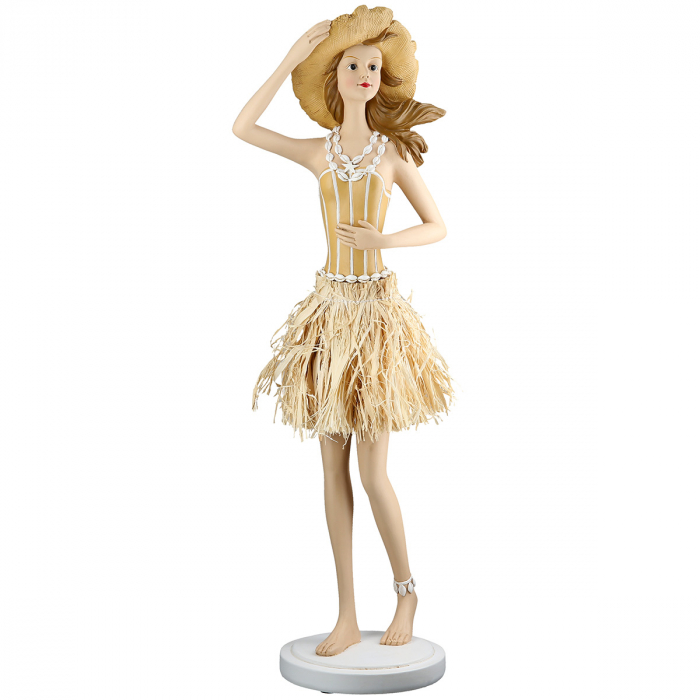 Figurină, Femeie, cu dungi, Rășină sintetică, crem, alb, PU 1, L. 15 cm, L. 19 cm, H 59 cm [2]