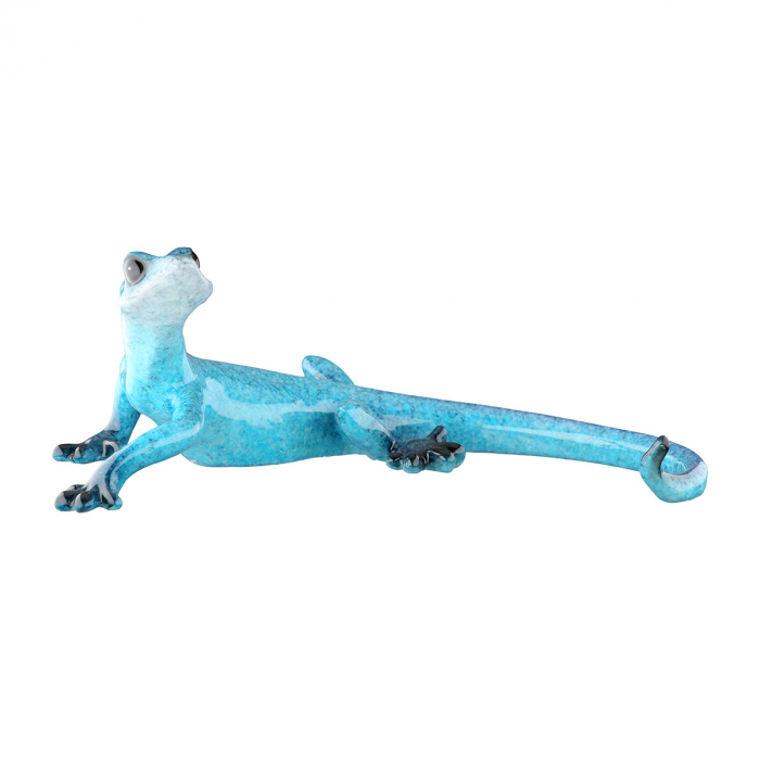 Figurină, Gecko, Eddie, Polyresin, albastru, PU 6, 2 buc. asortate, L. 18 cm, H. 6 cm [2]