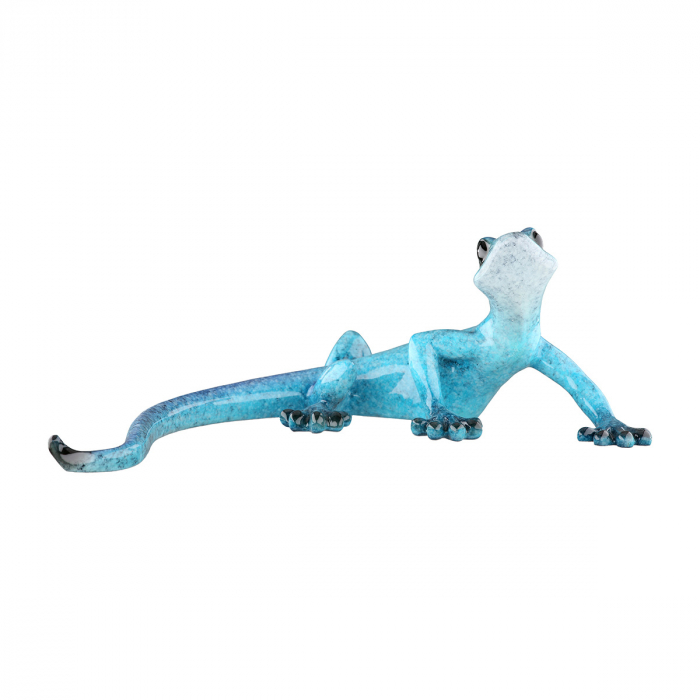 Figurină, Gecko, Eddie, Polyresin, albastru, PU 6, 2 buc. asortate, L. 18 cm, H. 6 cm [3]