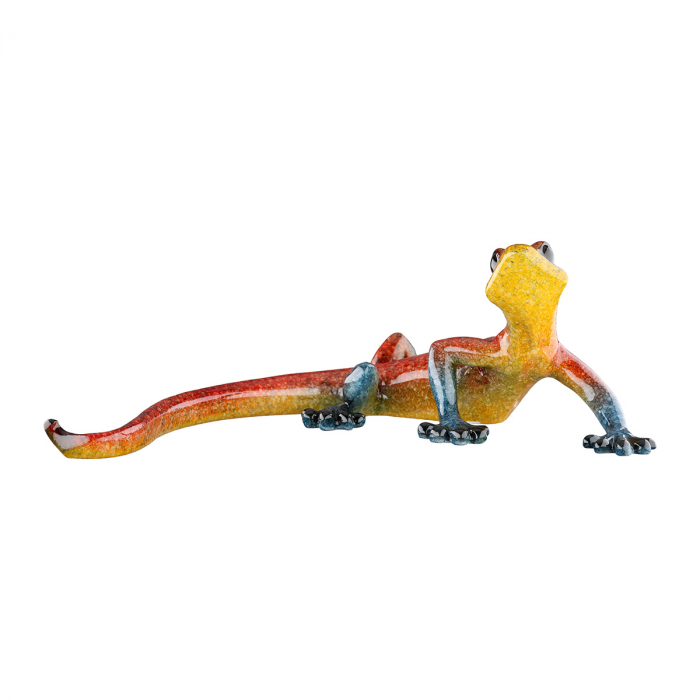 Figurină, Gecko, Emmanuel, Polyresin, roșu, galben, PU 4, 2 buc. asortate, L. 25 cm, H. 8 cm [3]