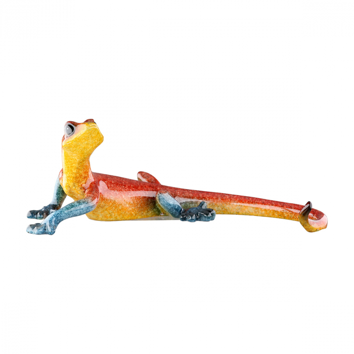 Figurină, Gecko, Emmanuel, Polyresin, roșu, galben, PU 4, 2 buc. asortate, L. 25 cm, H. 8 cm [2]