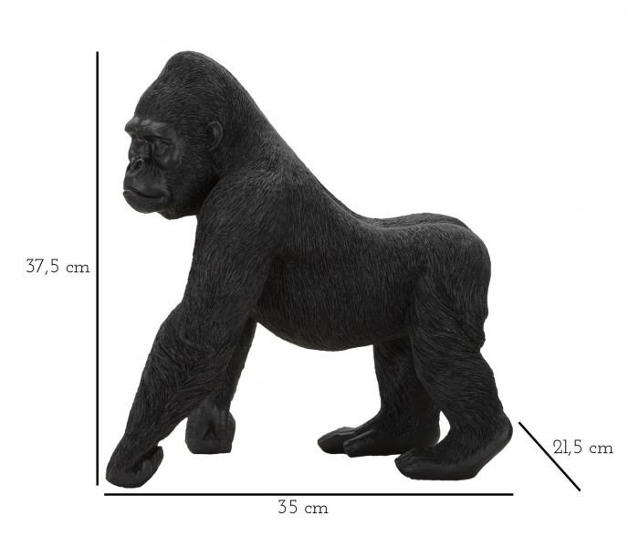 Figurina Gorilla, Rasina, Negru, 37.5x35x21.5 cm [2]
