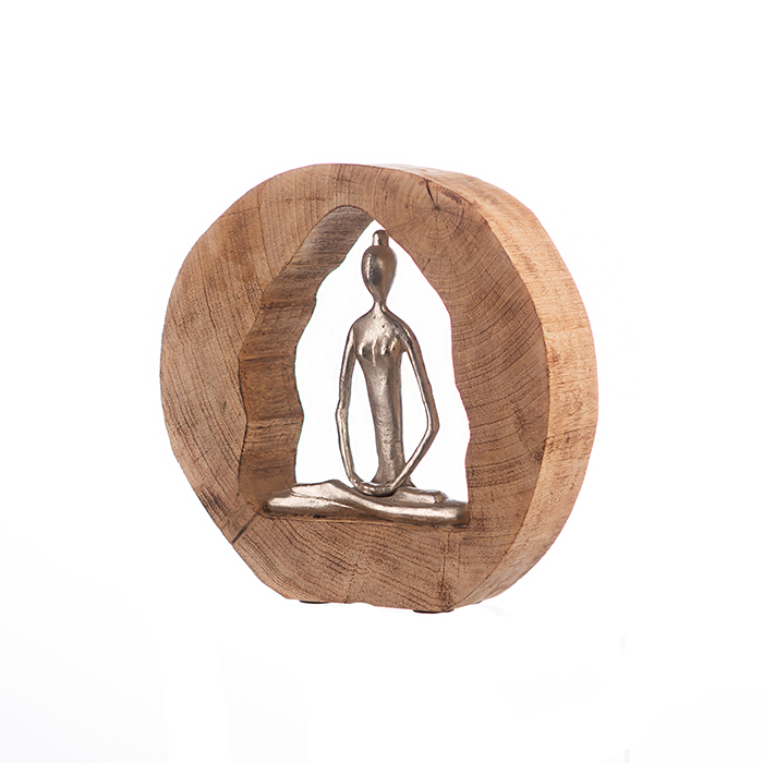 Figurina HEALTH, lemn/aluminiu, 27X28.5X5 cm [5]