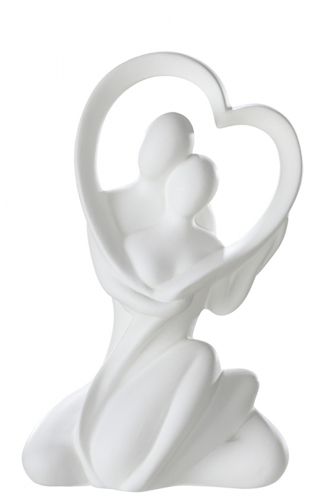 Figurina Heart, ceramica, alb, 16x26x11 cm [2]