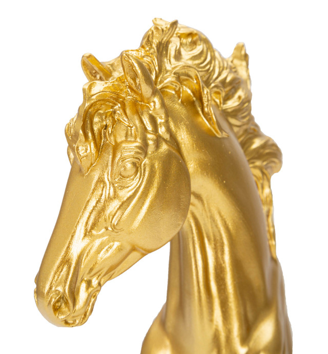 Figurina Horse, Rasina, Auriu/Negru, 27x14x11 cm [6]