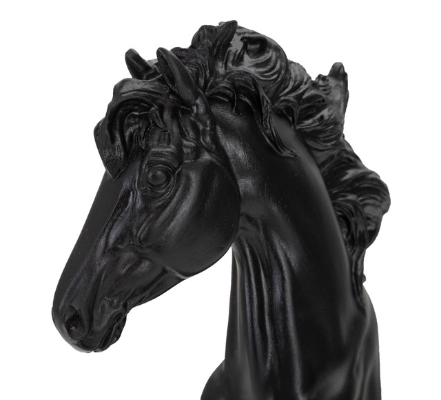 Figurina Horse, Rasina, Negru/Auriu, 27x14x11 cm [6]