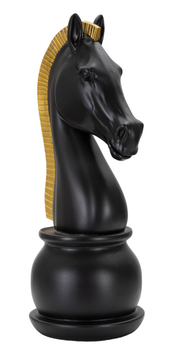 Figurina Horse, Rasina, Negru/Auriu, 50x18.5x18.5 cm [3]