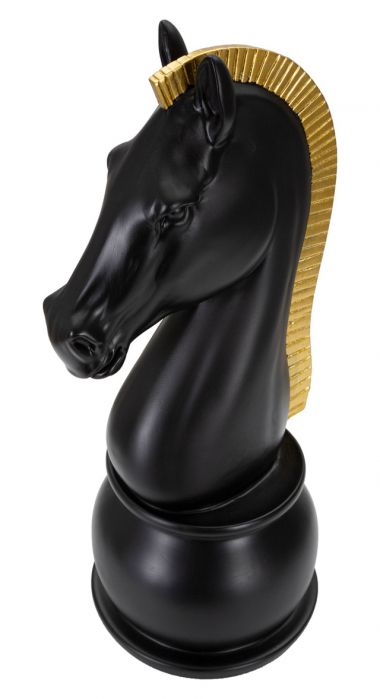 Figurina Horse, Rasina, Negru/Auriu, 50x18.5x18.5 cm [5]