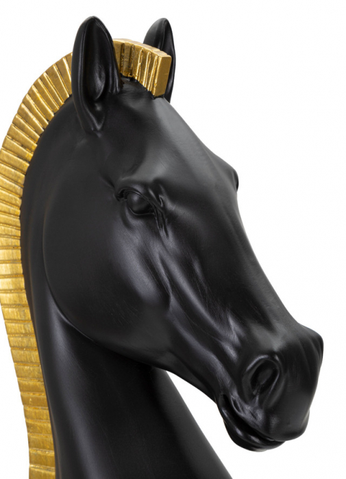 Figurina Horse, Rasina, Negru/Auriu, 50x18.5x18.5 cm [6]