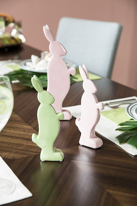 Figurina iepure PASKO, Ceramica, Verde, 8x3x21 cm [3]