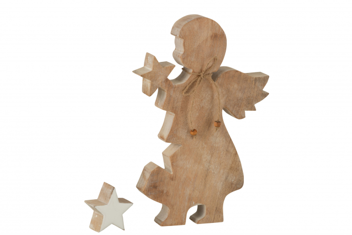 Figurina inger Angel, Lemn, Natural, 4x18x29 cm [2]
