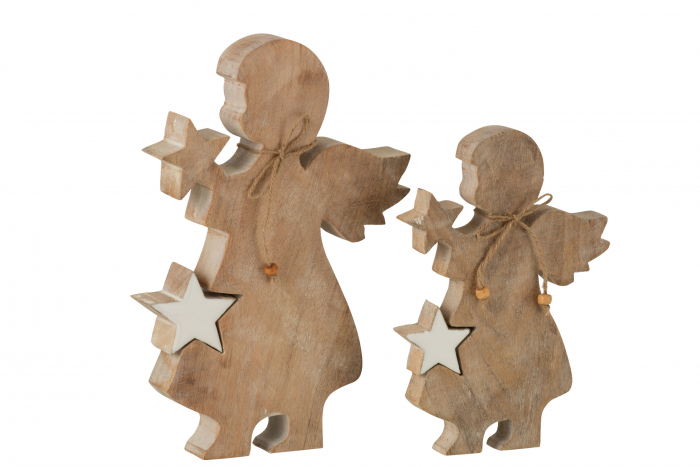 Figurina inger Angel, Lemn, Natural, 4x18x29 cm [3]