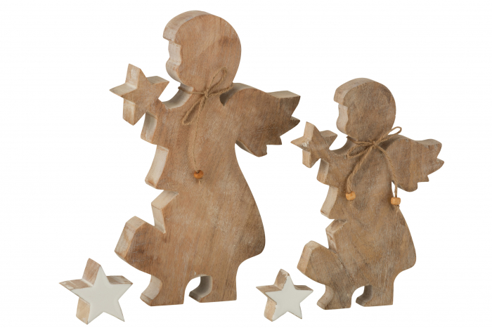 Figurina inger Angel, Lemn, Natural, 4x18x29 cm [4]