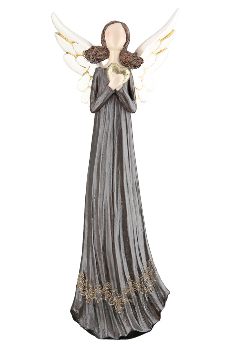 Figurina, ingeri, „Elodi”, Rasina sintetica, maro, PU 2, 2 asortate, L. 9 cm, L. 15 cm, H 37 cm [2]