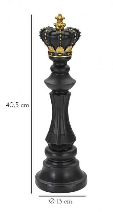 Figurina King, Rasina, Negru/Auriu, 40.5x13x13 cm [7]