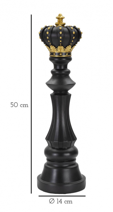 Figurina King, Rasina, Negru/Auriu, 50x14x14 cm [7]