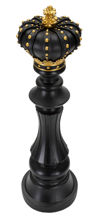 Figurina King, Rasina, Negru/Auriu, 50x14x14 cm [3]