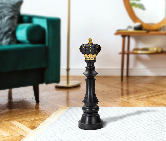 Figurina King, Rasina, Negru/Auriu, 50x14x14 cm [6]