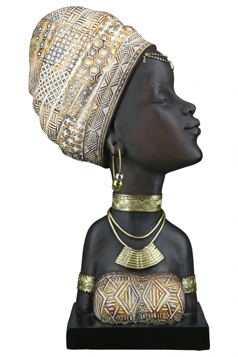 Figurina Lady Zola, Rasina, Negru/Bej, 19x30x9 cm [2]