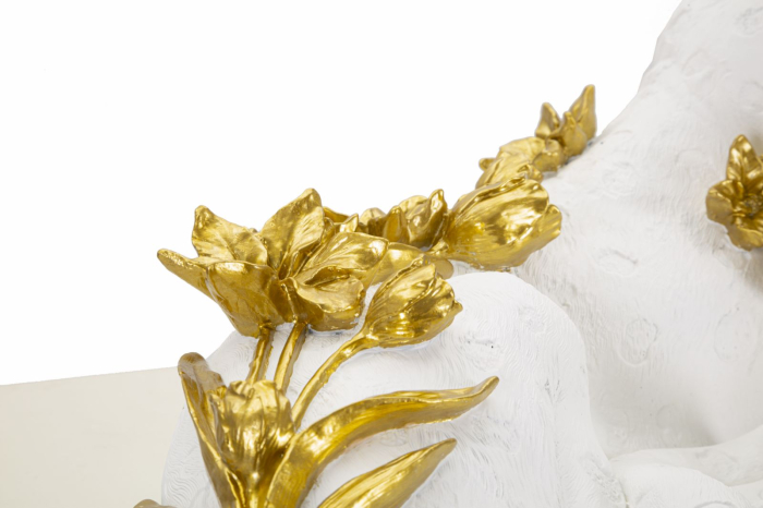 Figurina Leopard alb/auriu 53x21,5x24 cm [5]