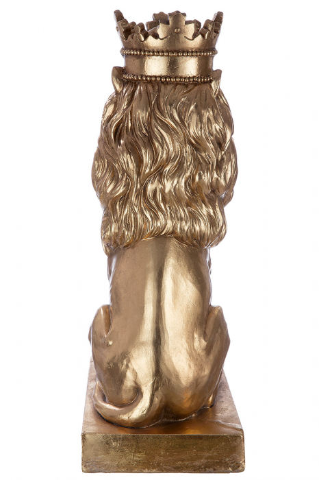 Figurina Lion, Compozit, Auriu, 25x70x37 cm [3]