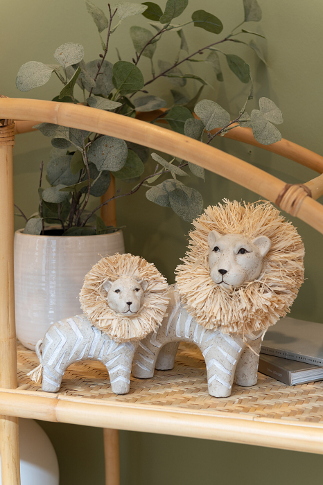 Figurina Lion, Rasina, Natural, 24x15x21 cm [4]