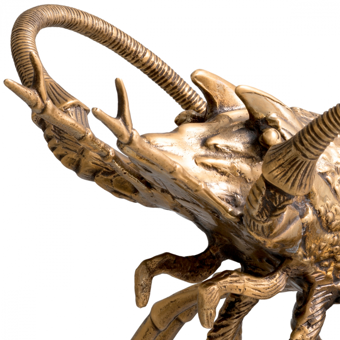 Figurină Lobster, finisaj din alamă cu aspect vintage , Dims: W. 23.5 | D. 24 | H. 18 (CM) [5]