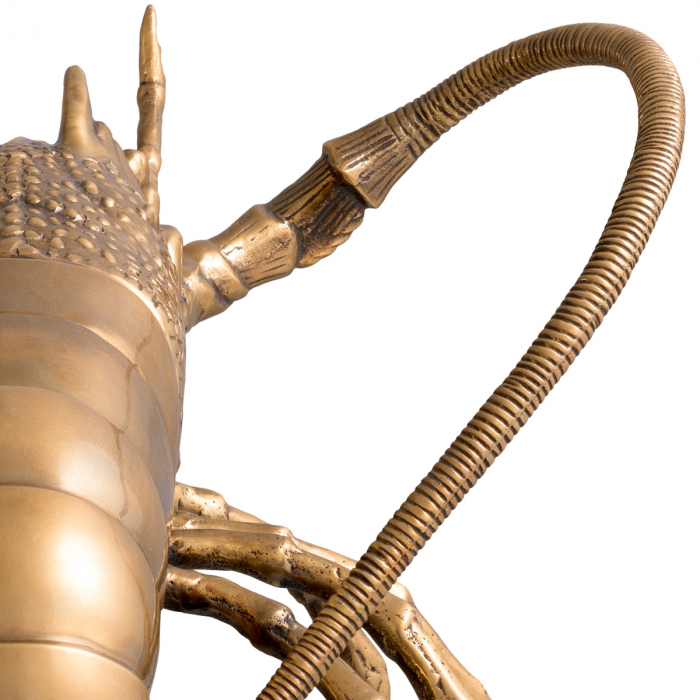 Figurină Lobster, finisaj din alamă cu aspect vintage , Dims: W. 23.5 | D. 24 | H. 18 (CM) [6]