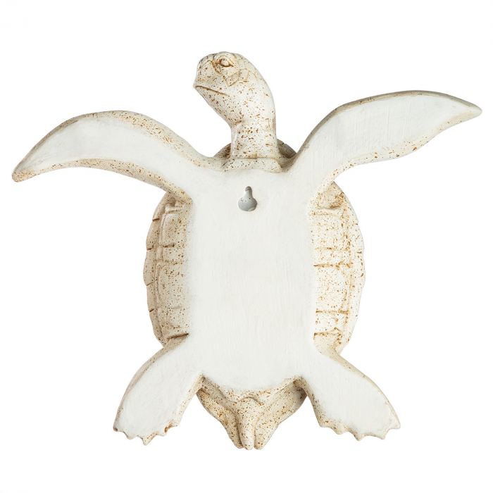 Figurină, Obiect de perete, broască țestoasă, Rășină sintetică, alb, PU 3, L. 19 cm, L. 23 cm, H 5 cm [3]