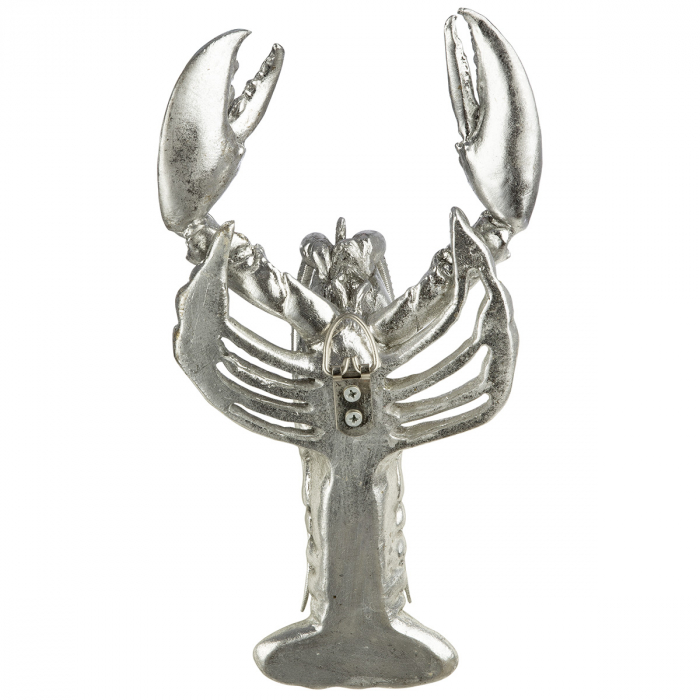 Figurină, Obiect de perete, Homar, Rășină sintetică, argintie, PU 2, L. 8 cm, L. 15 cm, H 31 cm [3]